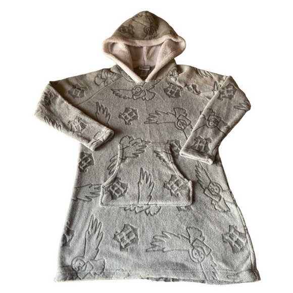 Wizarding World of Harry Potter Hedwig Fleece Lounge Hoodie Gray Size Small - Picture 7 of 14